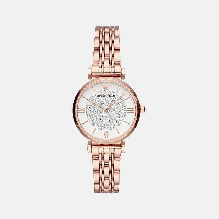 Emporio Armani Gianni T-Bar AR11244 White / Pink Dial Women&