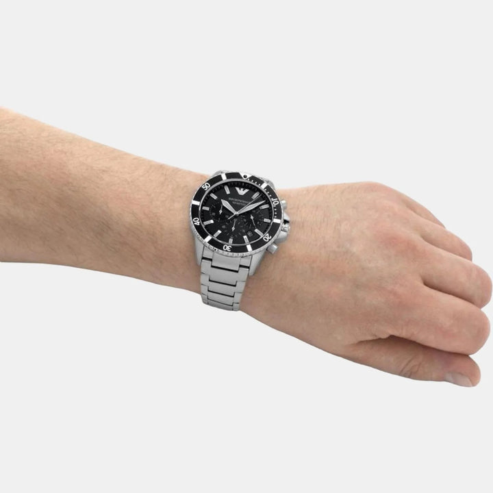 Emporio Armani World Explorer AR11360 Chronograph Black Dial Men&