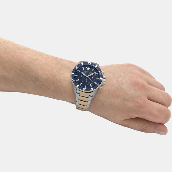 Emporio Armani World Explorer AR11362 Chronograph Blue Dial Men&