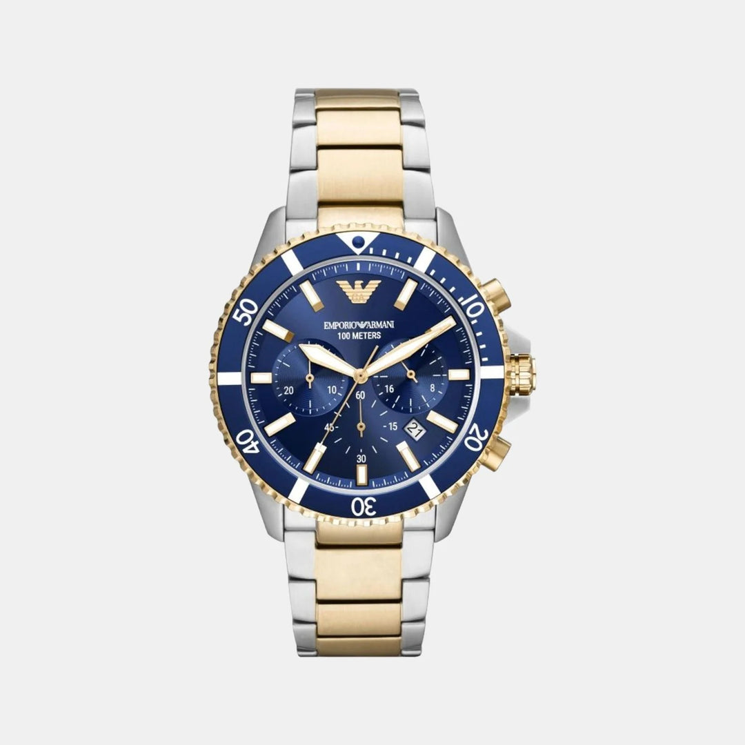 Emporio Armani World Explorer AR11362 Chronograph Blue Dial Men&