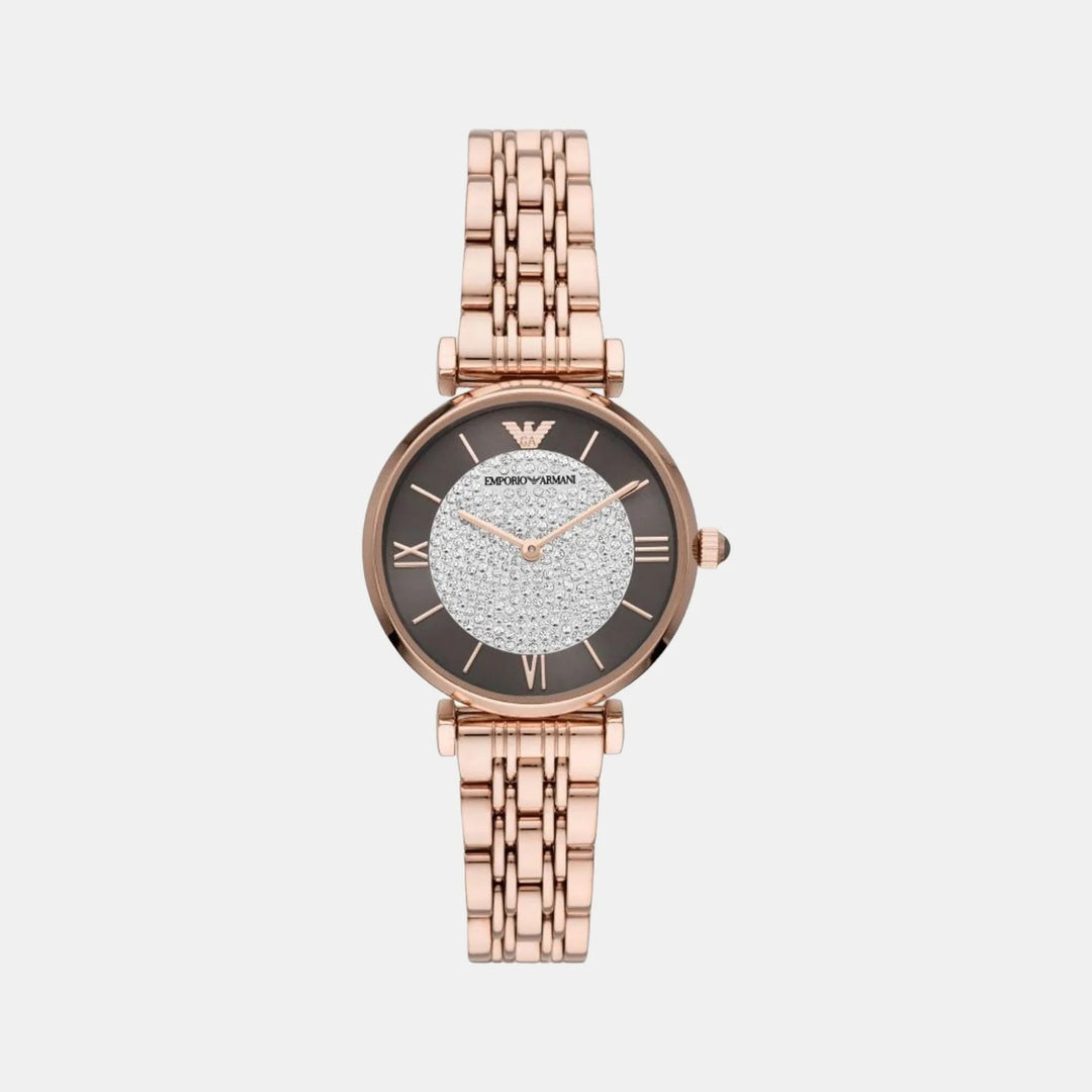 Emporio Armani Gianni T-Bar AR11402 Brown Dial Women&