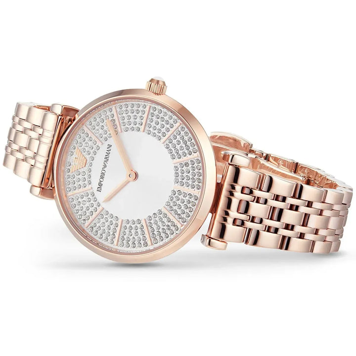 Emporio Armani Gianni T-Bar AR11446 Mother of Pearl Women&