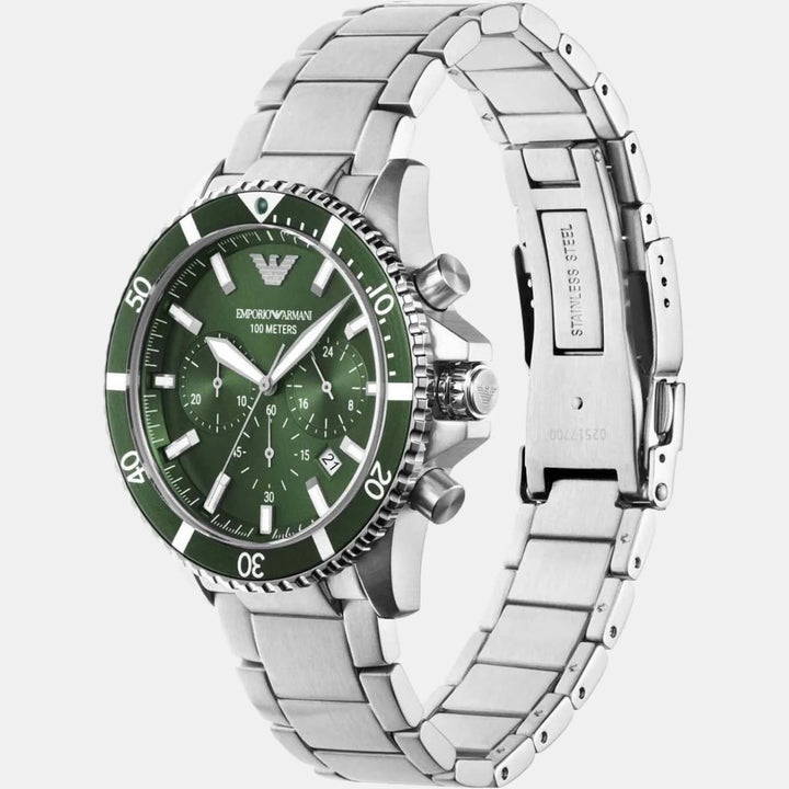 Emporio Armani World Explorer AR11500 Chronograph Green Dial Men&