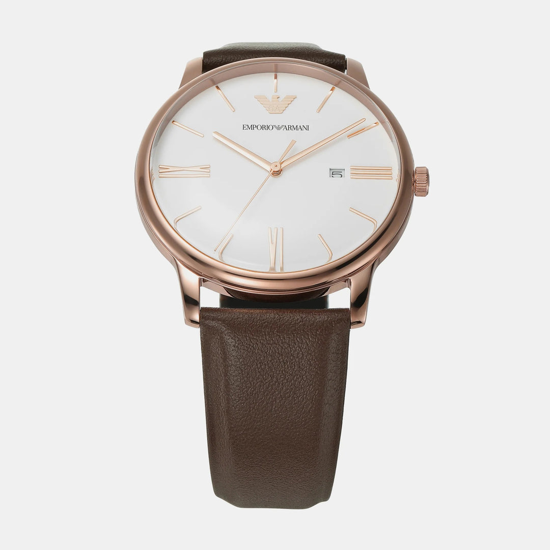 Emporio Armani Minimalist AR11572 White Dial Mesh Strap Men&