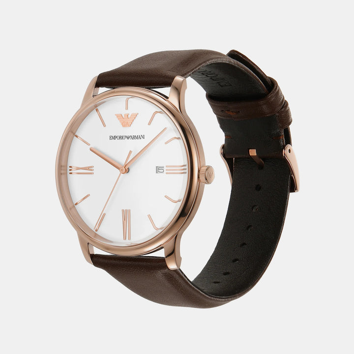Emporio Armani Minimalist AR11572 White Dial Mesh Strap Men&