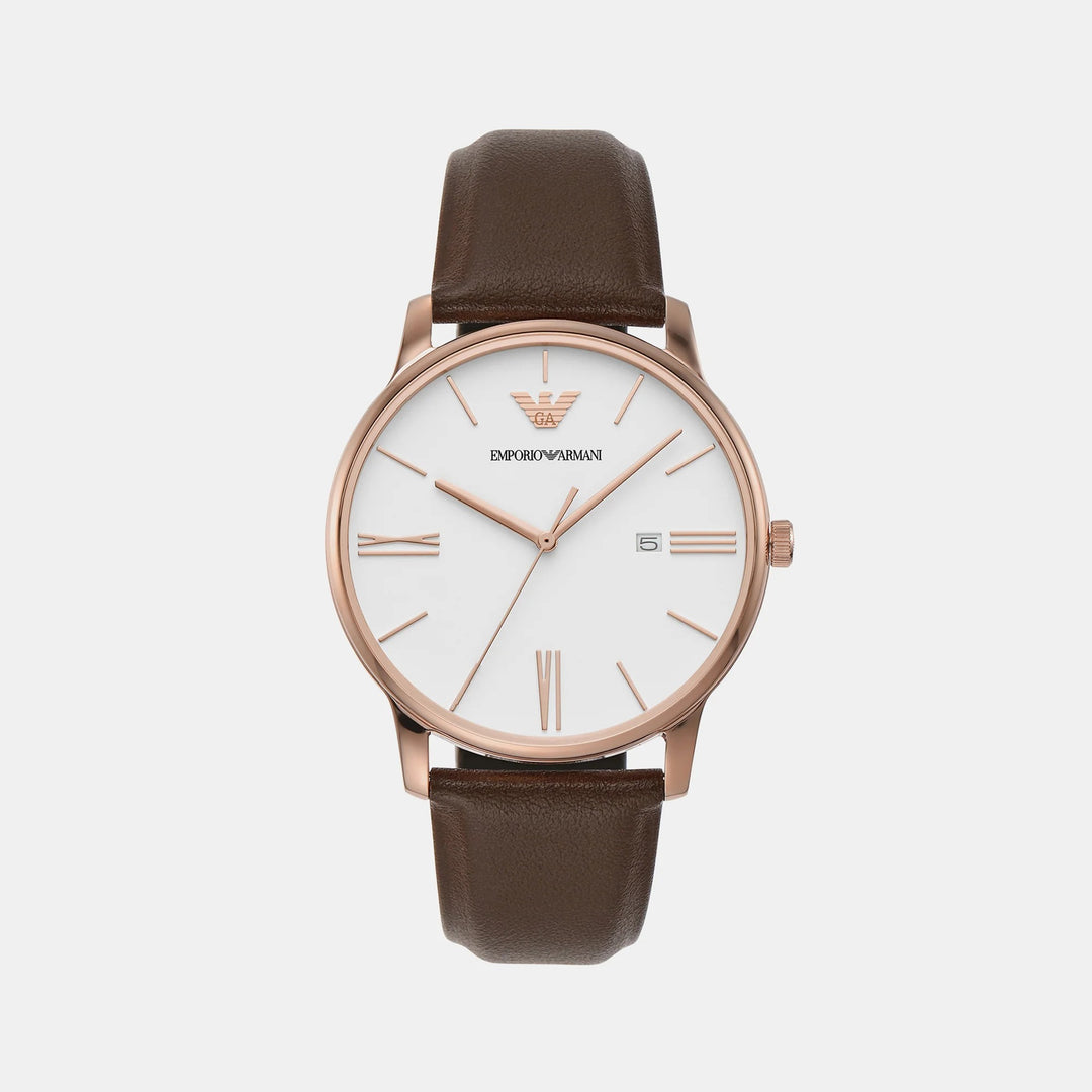 Emporio Armani Minimalist AR11572 White Dial Mesh Strap Men&