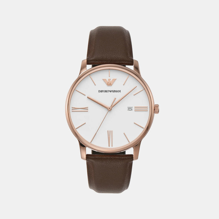 Emporio Armani Minimalist AR11572 White Dial Mesh Strap Men&