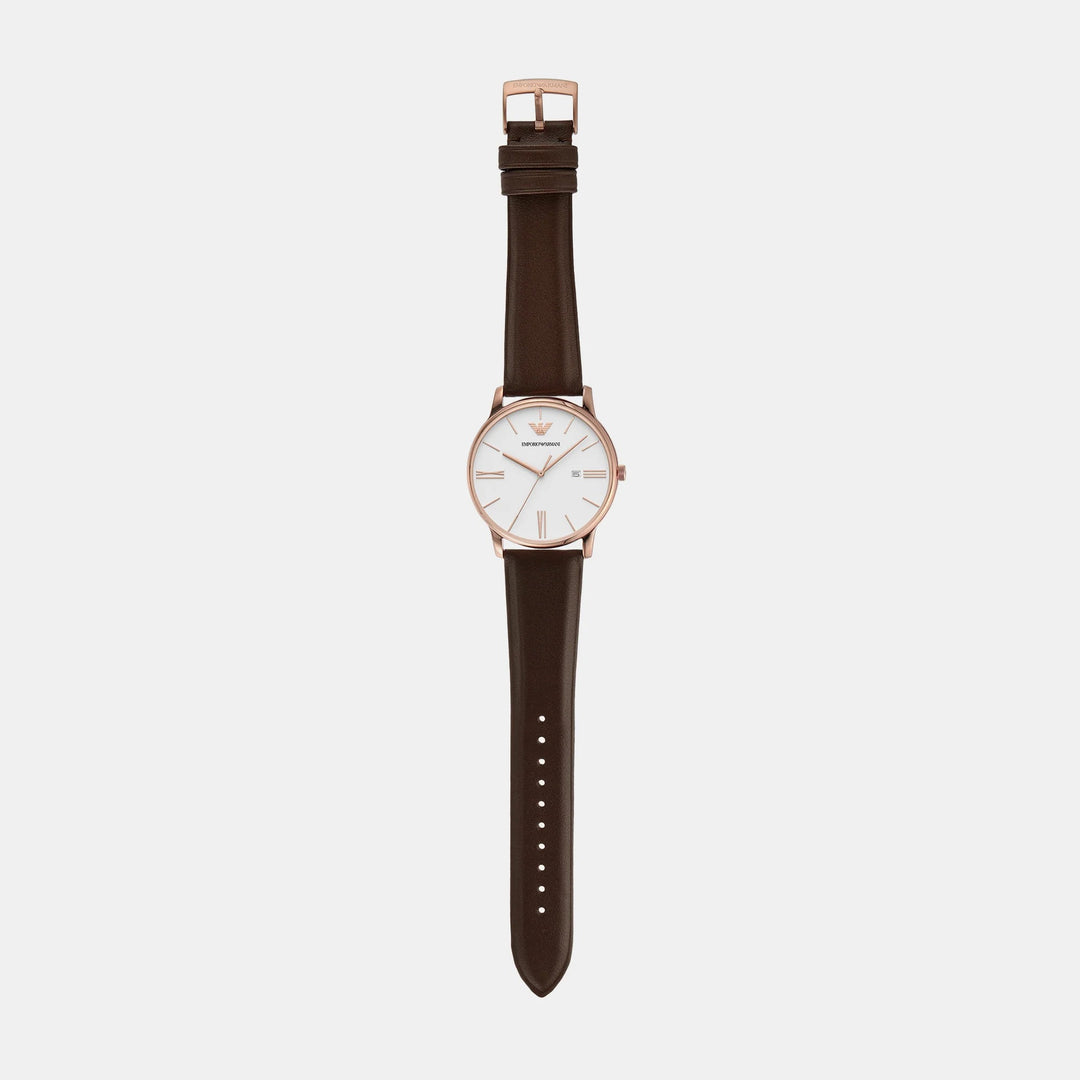 Emporio Armani Minimalist AR11572 White Dial Mesh Strap Men&