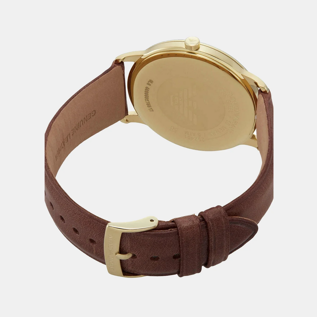 Emporio Armani Minimalist AR11610 Cream Dial Silver Men&