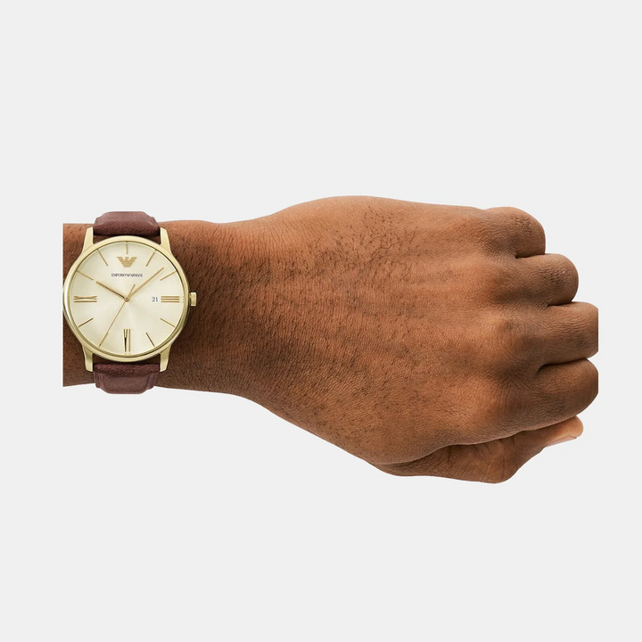 Emporio Armani Minimalist AR11610 Cream Dial Silver Men&
