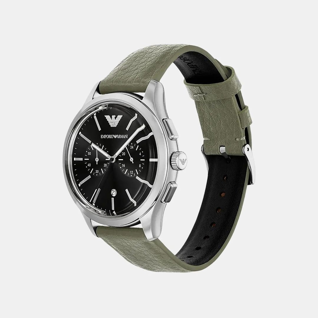 Emporio Armani Dario AR11693 Black Dial Rubber Strap Men&