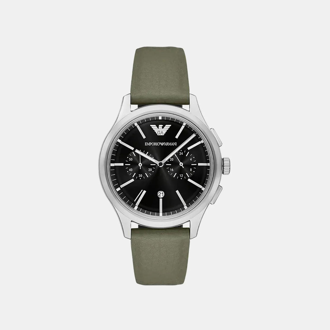 Emporio Armani Dario AR11693 Black Dial Rubber Strap Men&