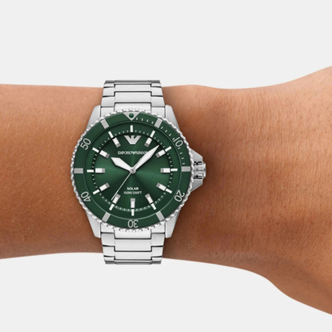 Emporio Armani World Explorer AR11698 Solar Green Dial Men&