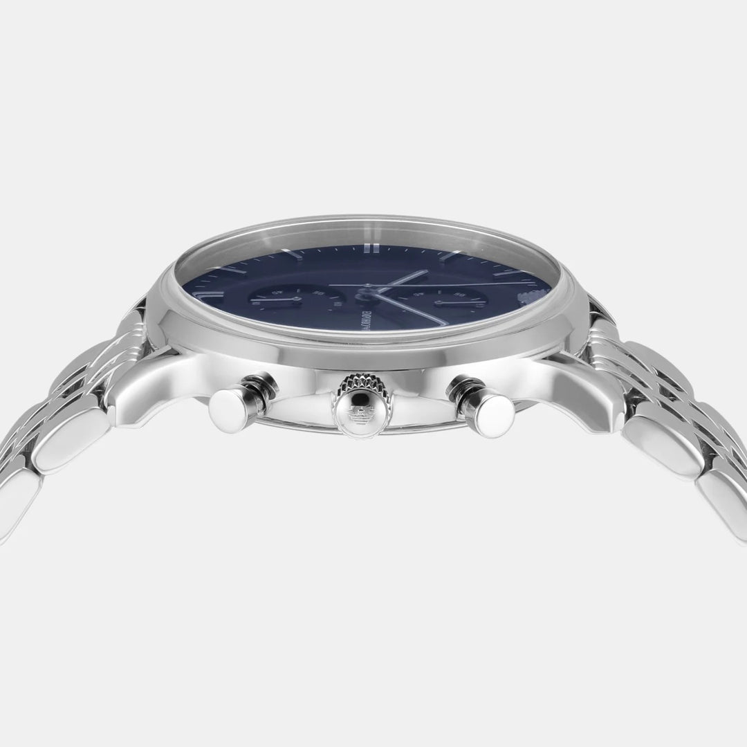 Emporio Armani Gianni AR1648 Silver Dial Stainless Steel Men&