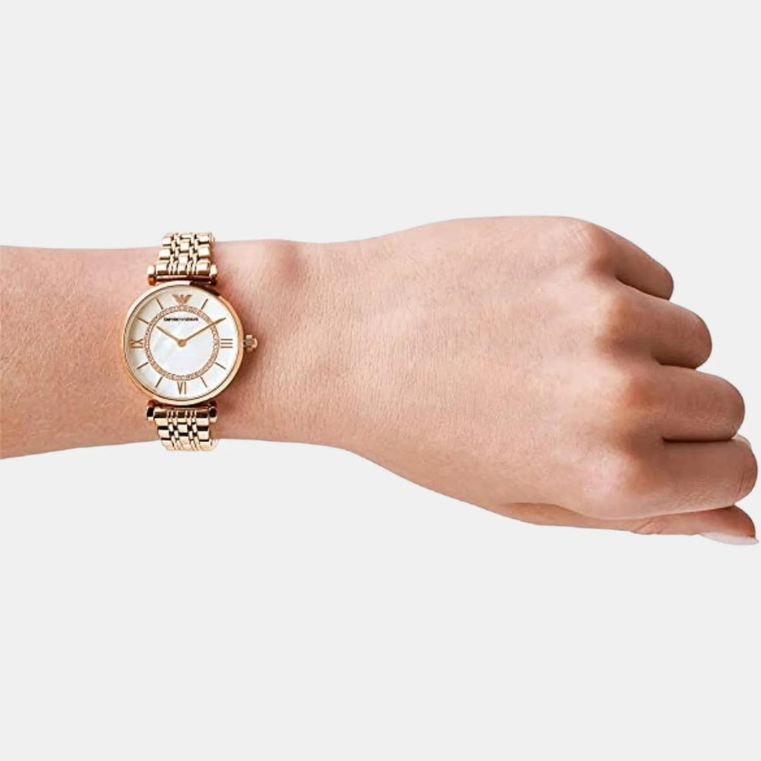 Emporio Armani Gianni AR1909 Mother of Pearl Mesh Women&