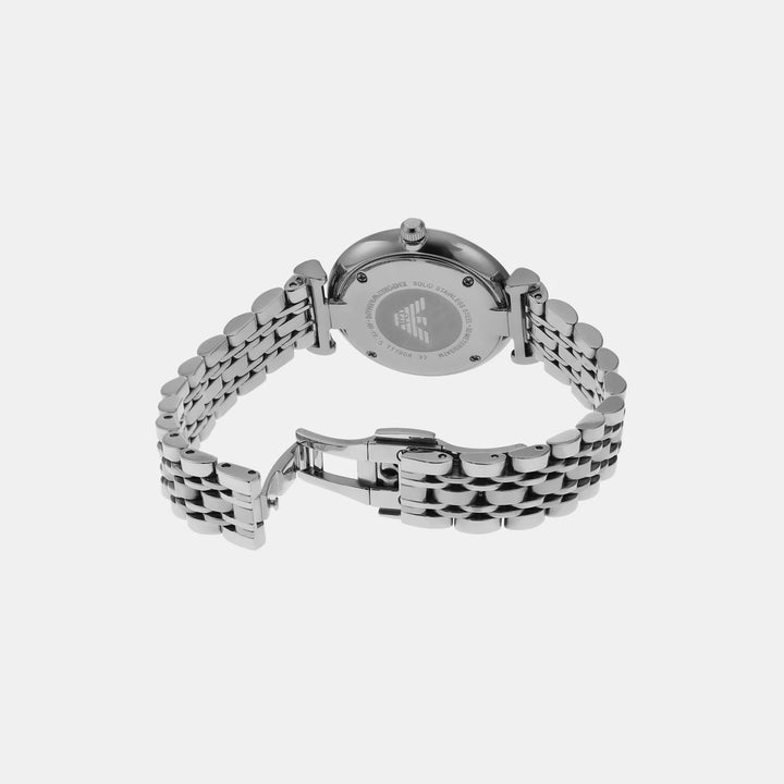 Emporio Armani Gianni T-Bar AR1925 Silver Dial Women&