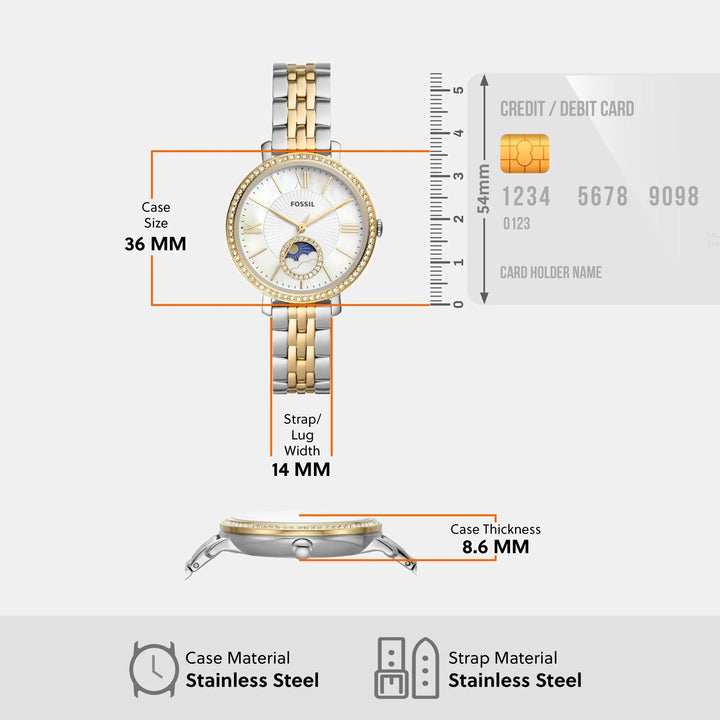 Fossil Jacqueline ES5166 Gold Glitz Watch