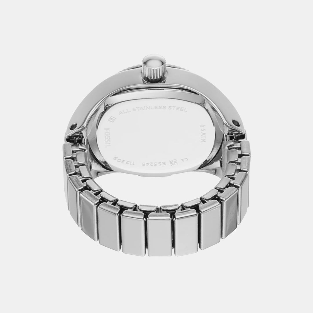 Fossil Watch Ring ES5245 Silver-Tone Sunray Watch