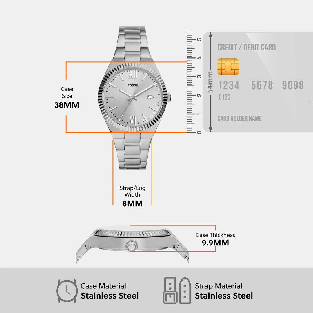 Fossil Scarlette ES5300 Green Sunray Watch