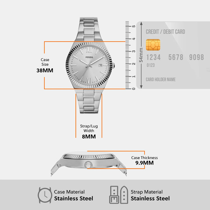 Fossil Scarlette ES5300 Green Sunray Watch