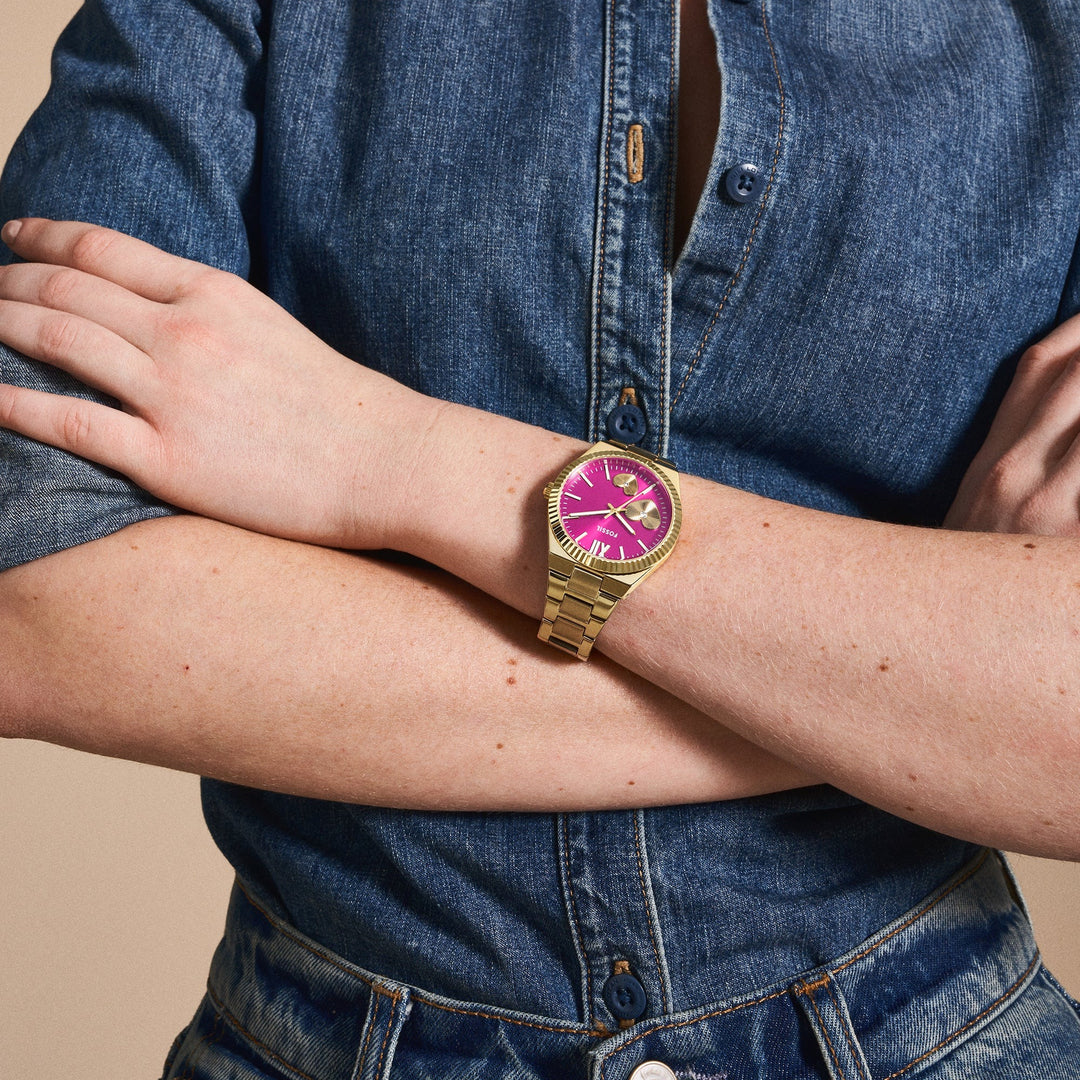 Fossil Scarlette ES5325 Silver-Tone Watch