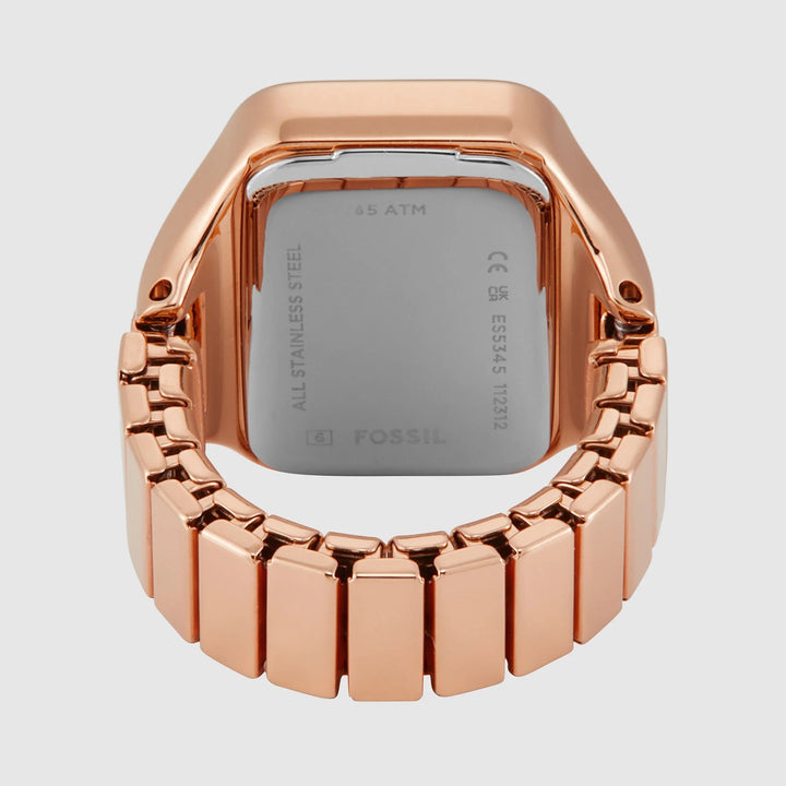 Fossil Raquel Watch Ring ES5345 Rose Gold Sunray Watch