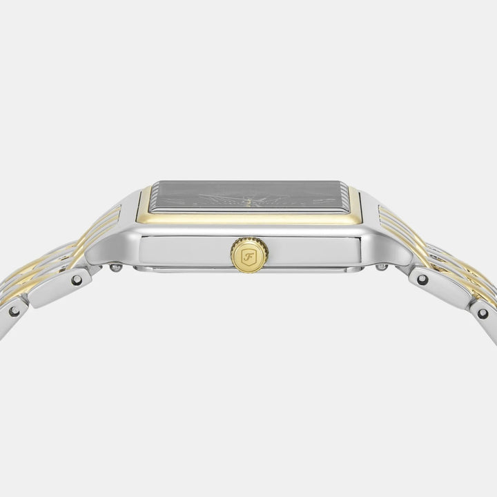 Fossil Raquel ES5376SET Two-Tone Watch and Gold-Tone Heritage D-Link Bracelet Women&