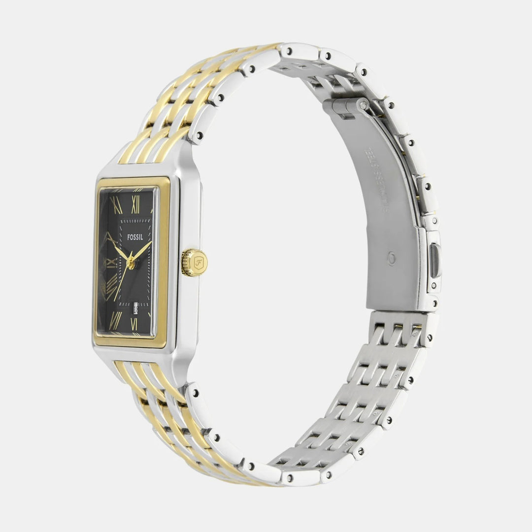 Fossil Raquel ES5376SET Two-Tone Watch and Gold-Tone Heritage D-Link Bracelet Women&