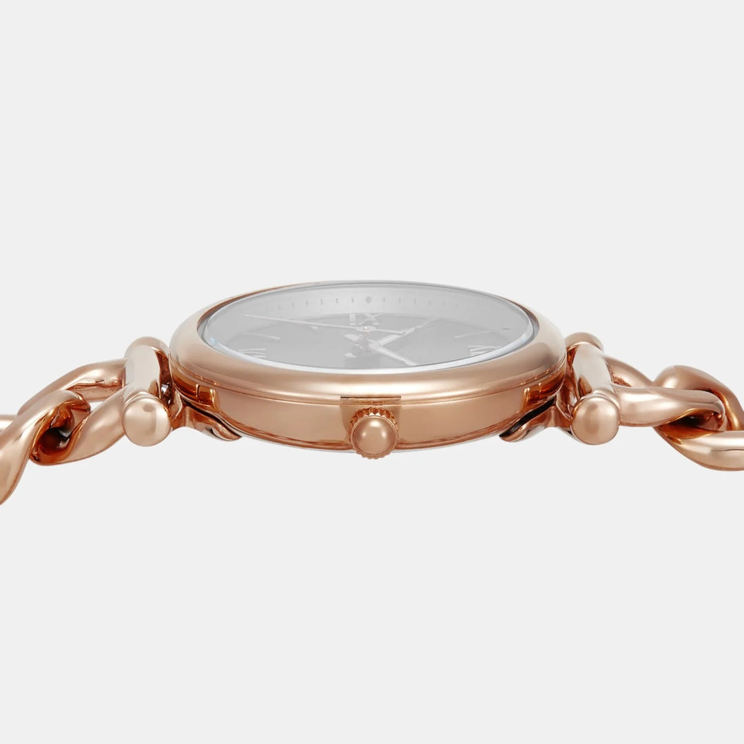 Fossil Carlie ES5378SET Gray Dial Two-Tone Watch and Bracelet Women&