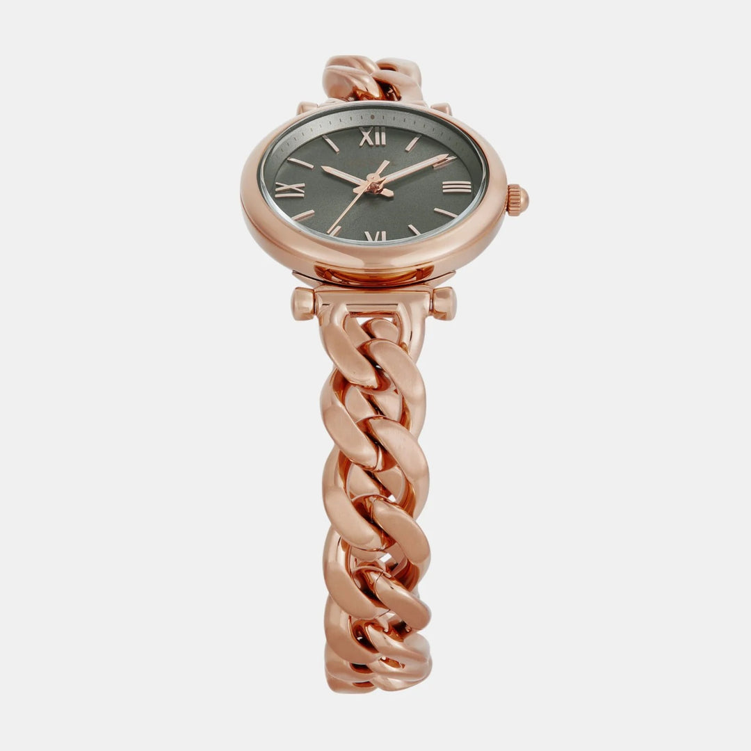 Fossil Carlie ES5378SET Gray Dial Two-Tone Watch and Bracelet Women&