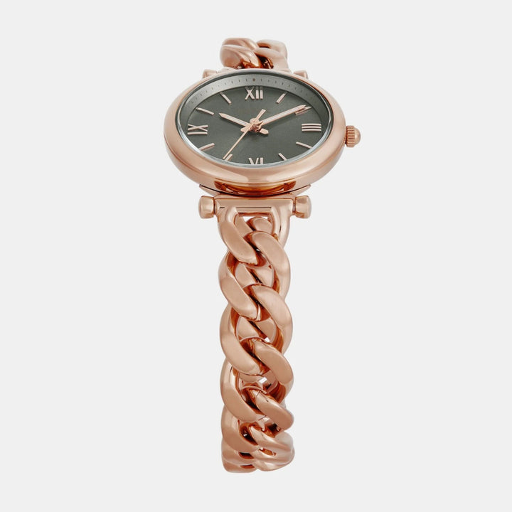 Fossil Carlie ES5378SET Gray Dial Two-Tone Watch and Bracelet Women&