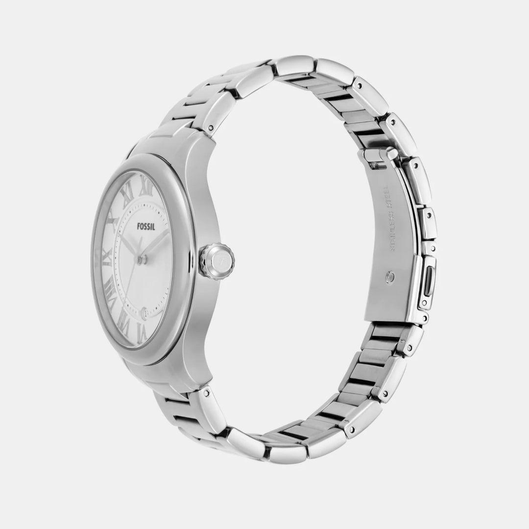 Fossil Gilmore ES5393 Silver Sunray Dial Silver-Tone Stainless Steel Women&