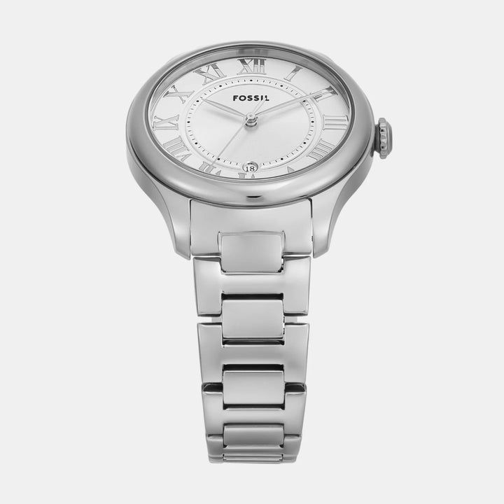 Fossil Gilmore ES5393 Silver Sunray Dial Silver-Tone Stainless Steel Women&