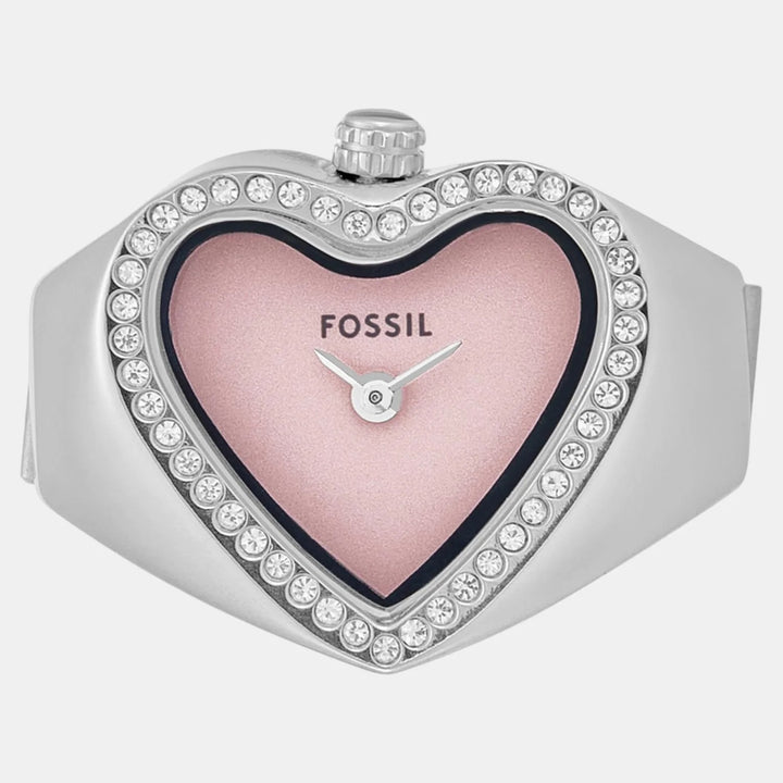 Fossil ES5408 Gold-Tone Round Case Analog Ring Watch for Women
