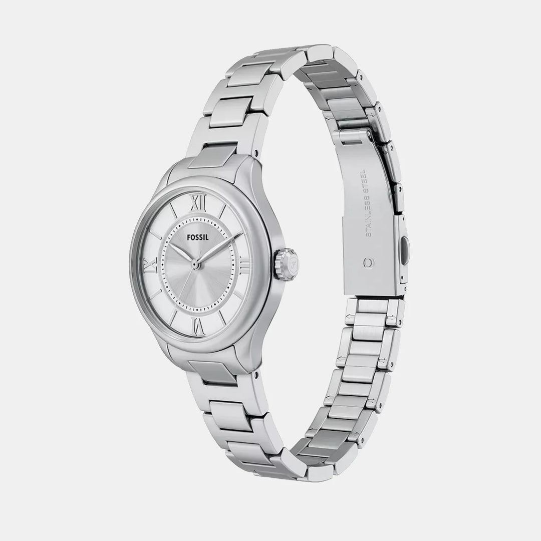 Fossil Gilmore ES5419 Silver Dial Silver-Tone Mesh Bracelet Women&