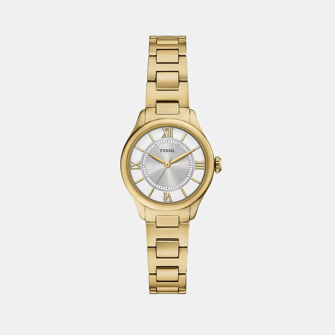 Fossil Gilmore ES5421 Silver Dial Rose Gold-Tone Mesh Bracelet Women&