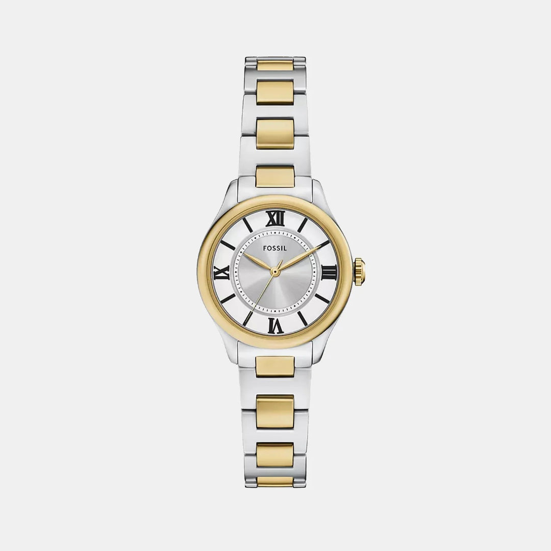Fossil Gilmore ES5422 Silver Dial Two-Tone Mesh Bracelet Women&