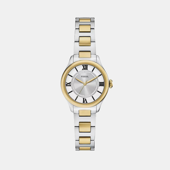 Fossil Gilmore ES5422 Silver Dial Two-Tone Mesh Bracelet Women&