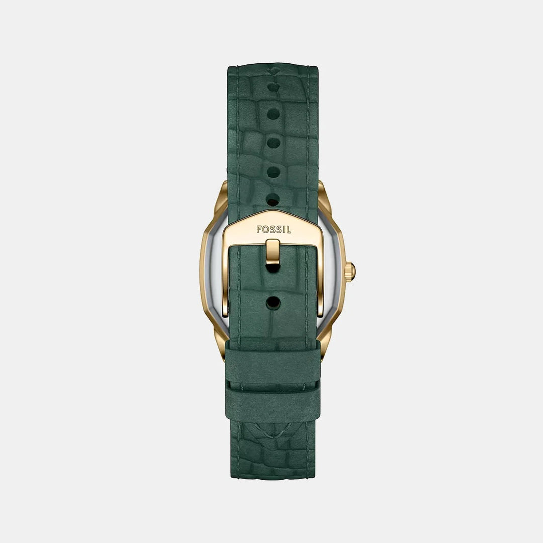 Fossil Harlow ES5427 Silver Dial Gold-Tone T-Bar Stainless Steel Women&