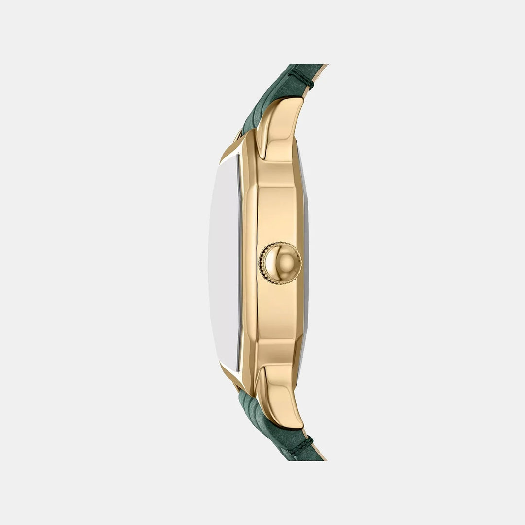 Fossil Harlow ES5427 Silver Dial Gold-Tone T-Bar Stainless Steel Women&