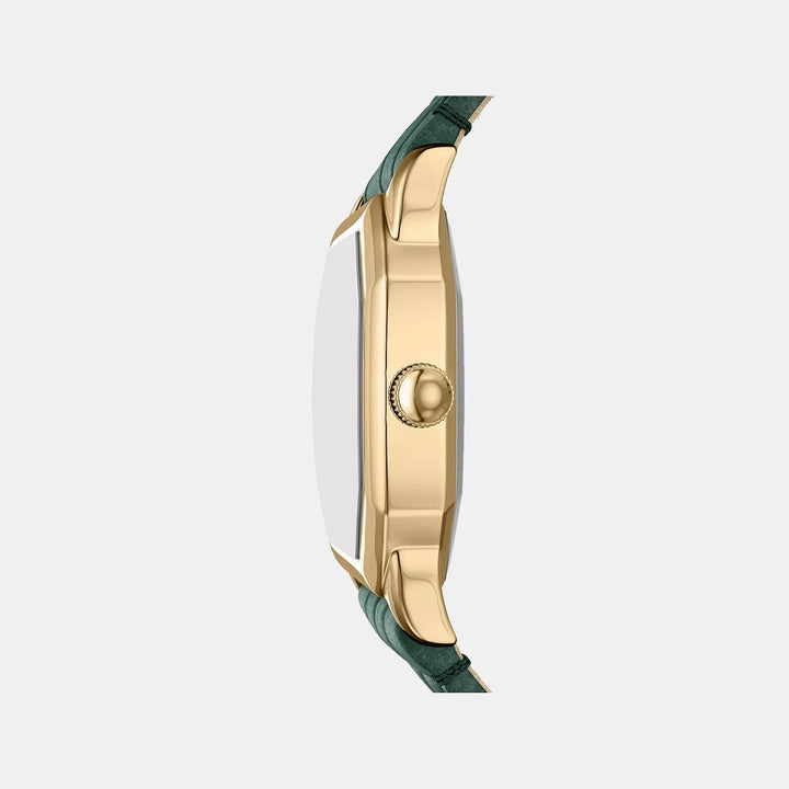 Fossil Harlow ES5427 Silver Dial Gold-Tone T-Bar Stainless Steel Women&