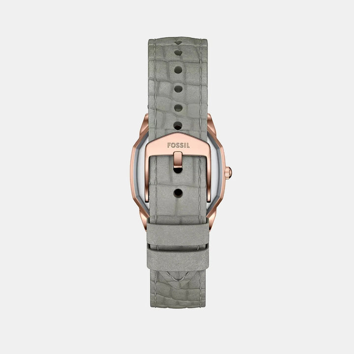 Fossil Harlow ES5435 Rectangular Black Dial Rose Gold-Tone Stainless Steel Women&