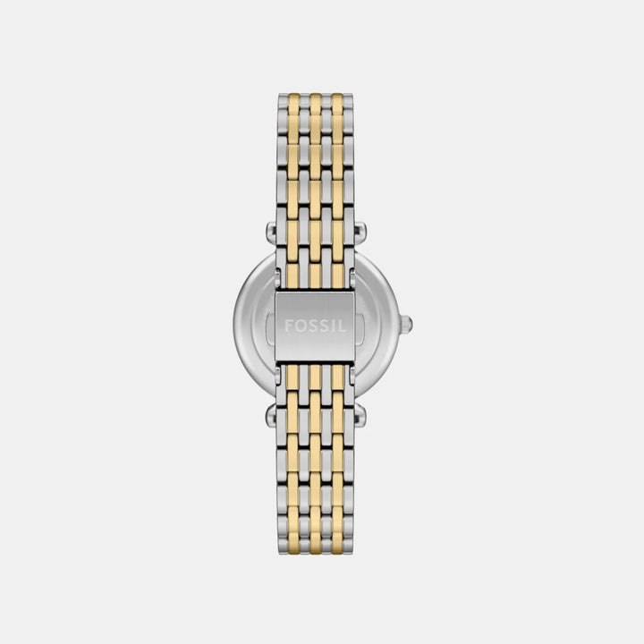 Fossil Carlie ES5450SET Two-Tone Watch and Curb Chain Bracelet Women&