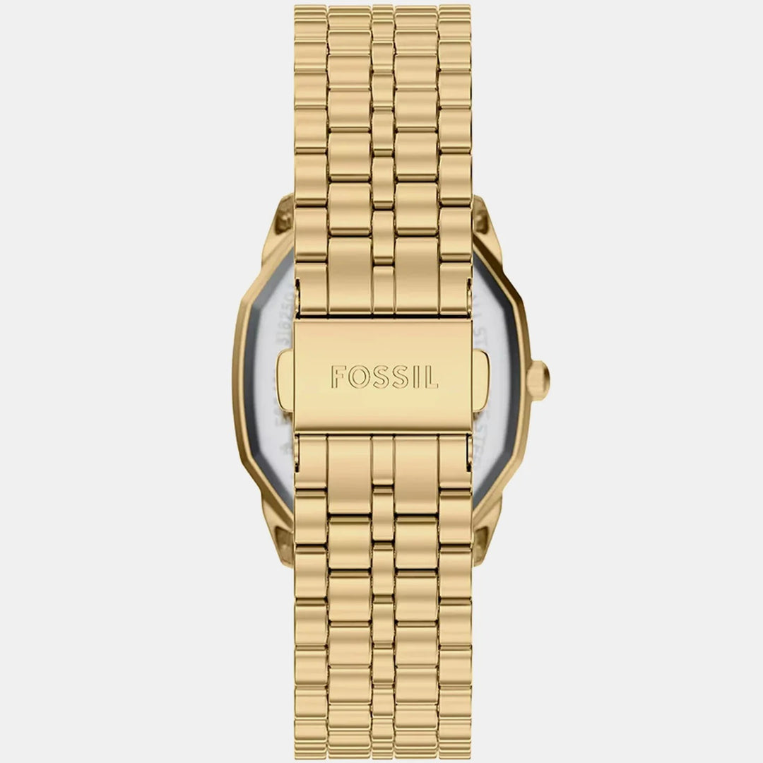 Fossil Harlow ES5451 Octagon Green Dial Rose Gold-Tone Stainless Steel Women&