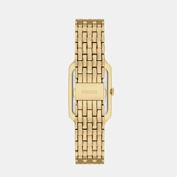 Fossil Raquel ES5452 Rectangular Green Dial Gold-Tone Stainless Steel Women&