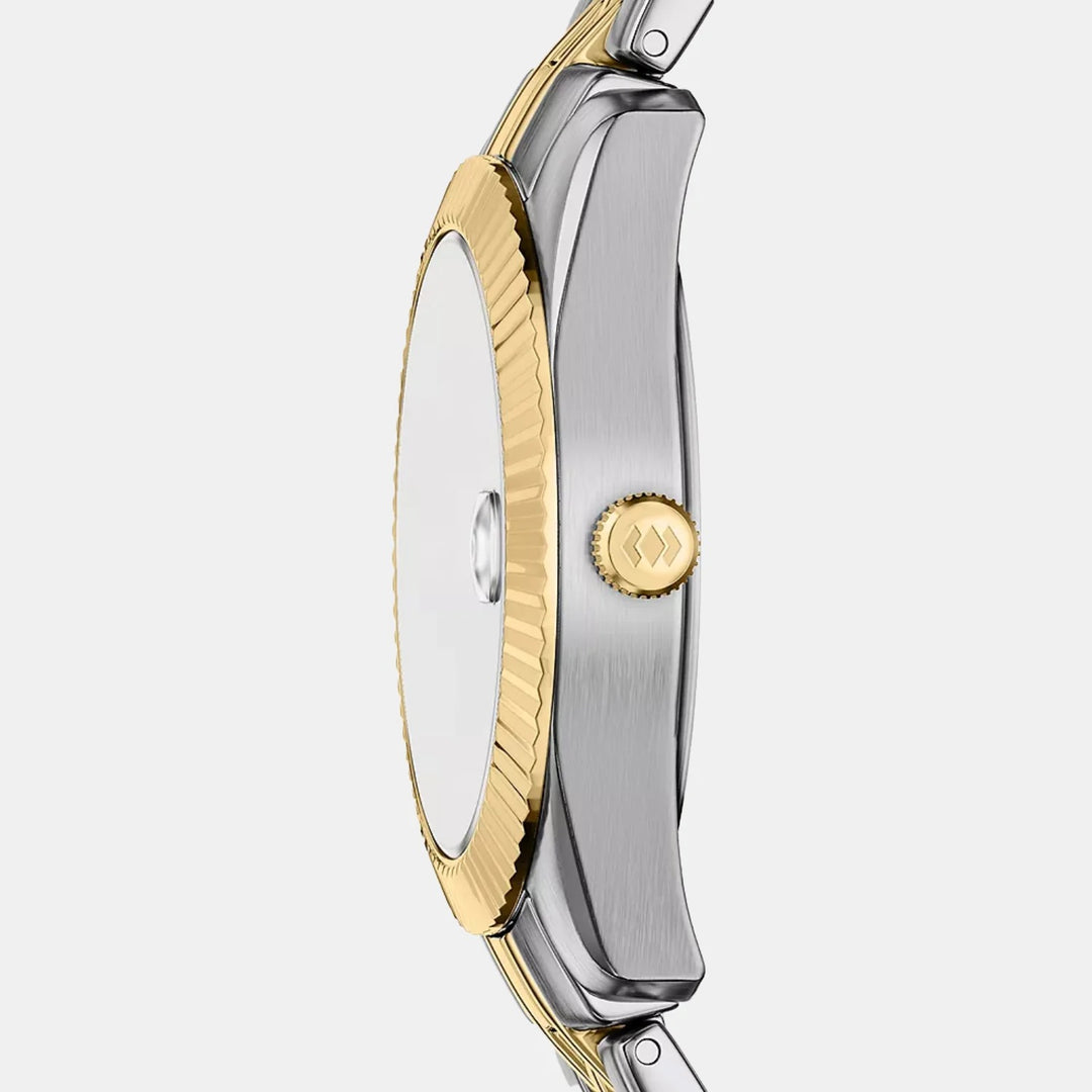 Fossil Scarlette ES5461 Mother of Pearl Dial Gold-Tone Stainless Steel Women&