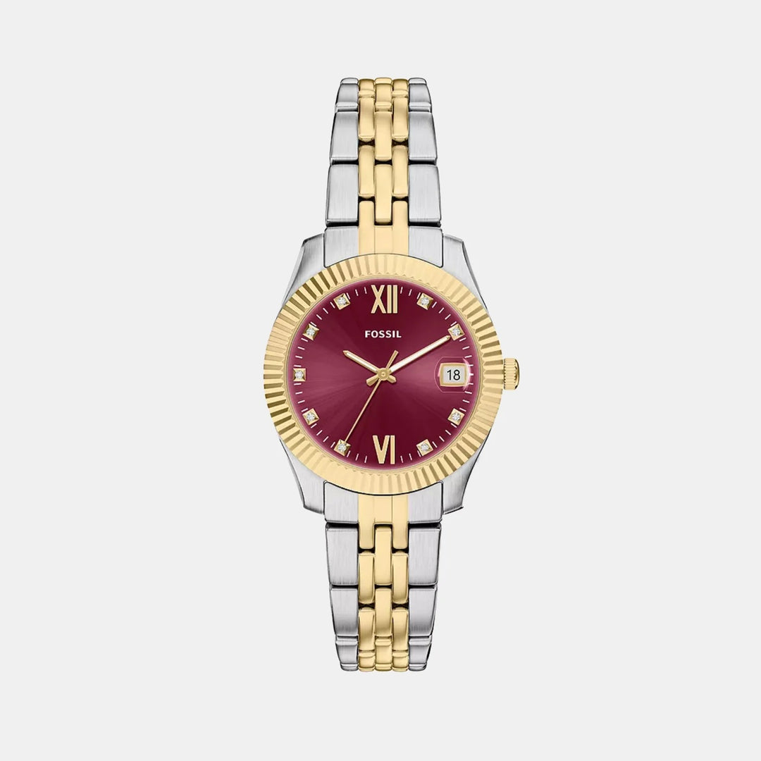 Fossil Scarlette ES5461 Mother of Pearl Dial Gold-Tone Stainless Steel Women&