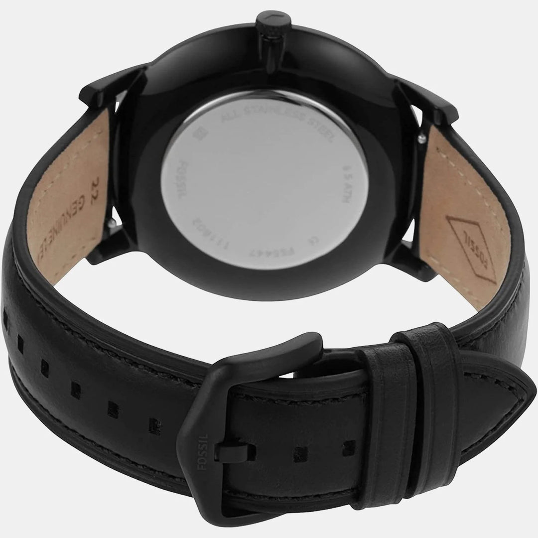 Fossil The Minimalist FS5447 Black Dial Black Stainless Steel Men&