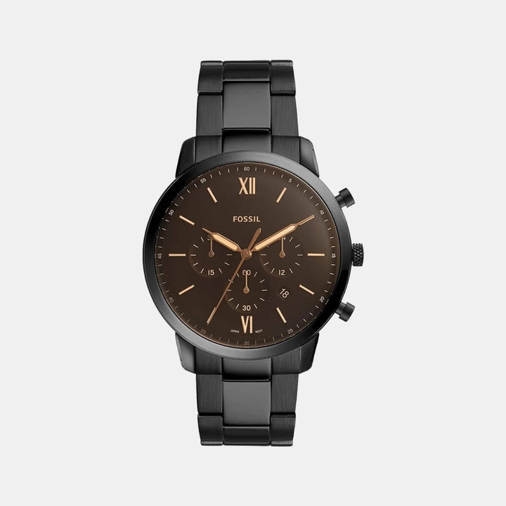 Fossil Neutra FS5525 Chronograph Black Dial Black Leather Strap Men&
