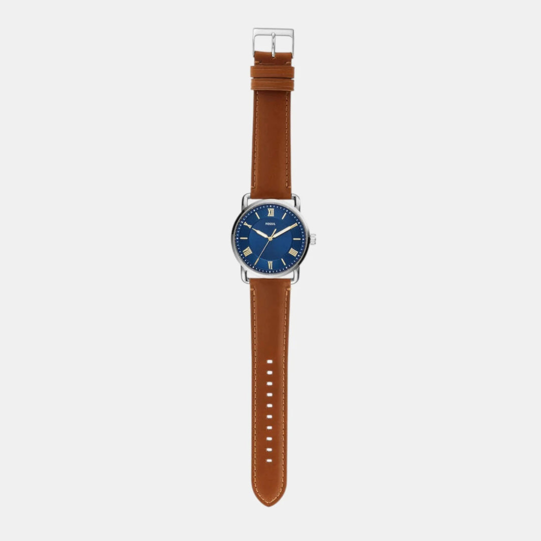Fossil Copeland FS5661 Black Dial Black Leather Strap Men&